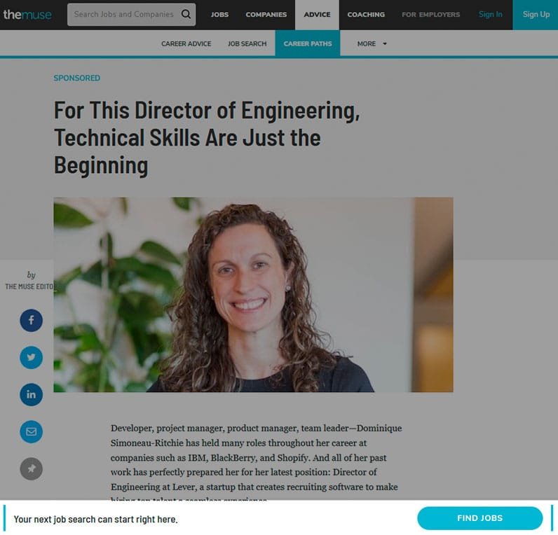 the muse website screenshot