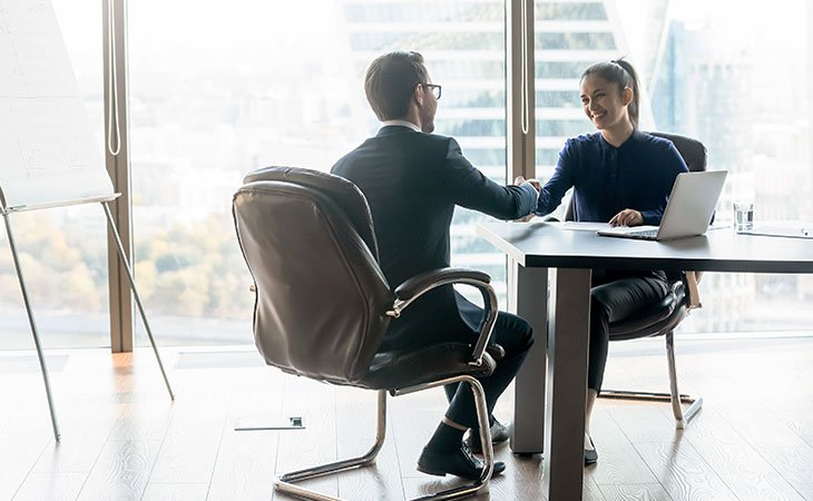 handshaking in an interview