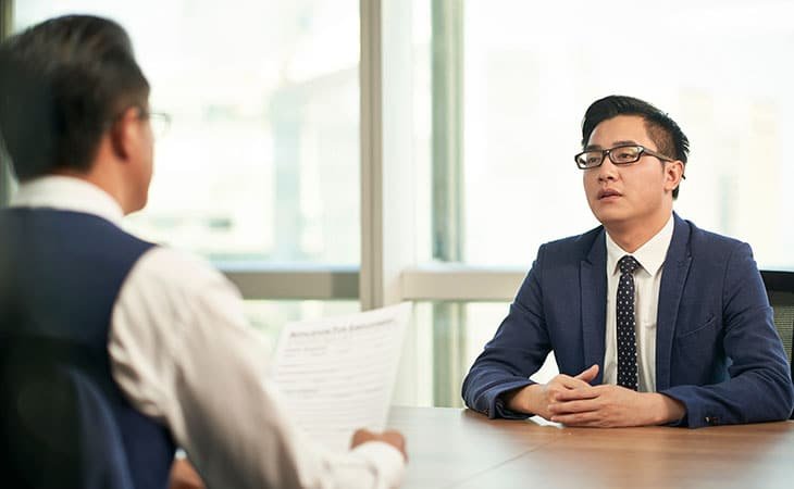 man interviewing a candidate