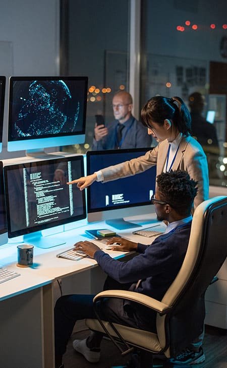 coworkers working with computers