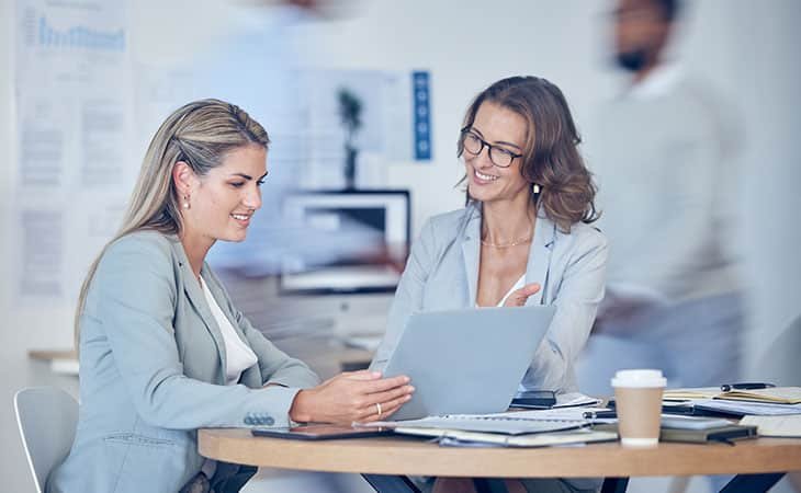 two women in a job interview
