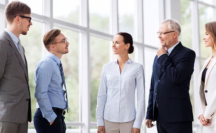business people talking networking