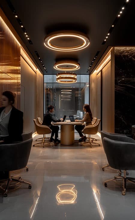 people in an elegant meeting room